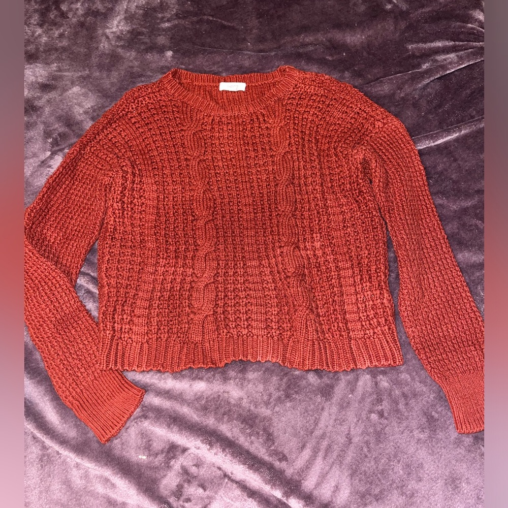 orange/ red sweater size medium